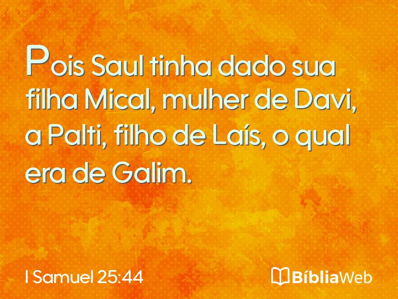 I Samuel 25:44 em imagem para compartilhar