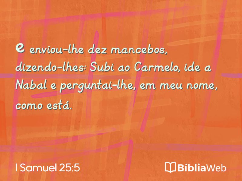 I Samuel 25:5 em imagem para compartilhar
