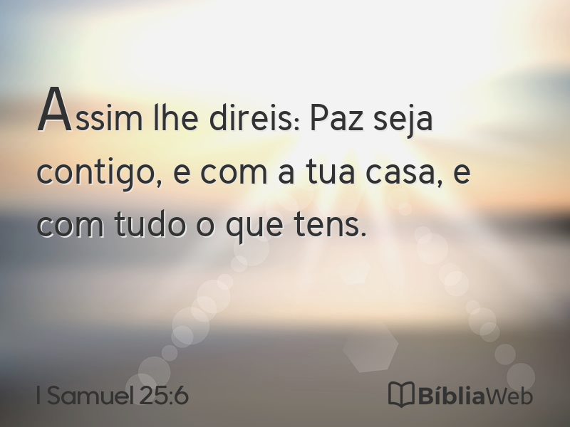 I Samuel 25:6 em imagem para compartilhar