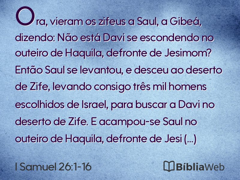I Samuel 26:1-16 em imagem para compartilhar