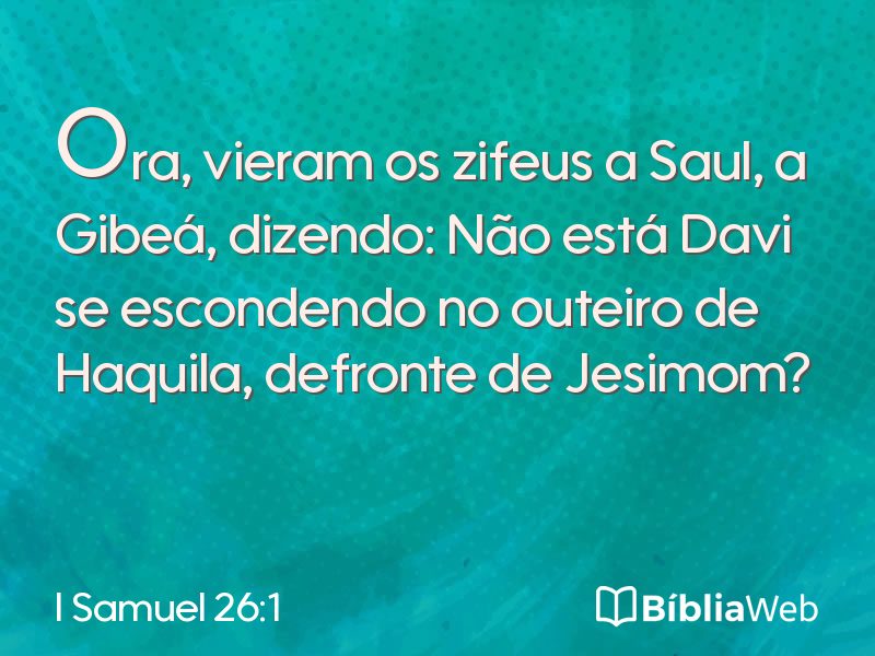 I Samuel 26:1 em imagem para compartilhar