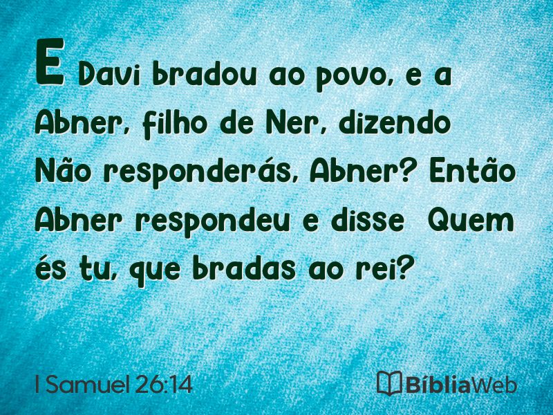 I Samuel 26:14 em imagem para compartilhar