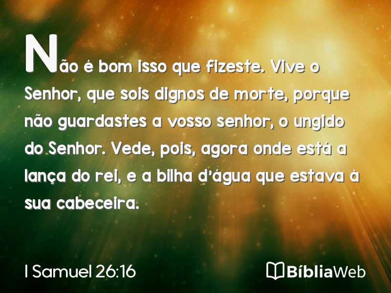 I Samuel 26:16 em imagem para compartilhar