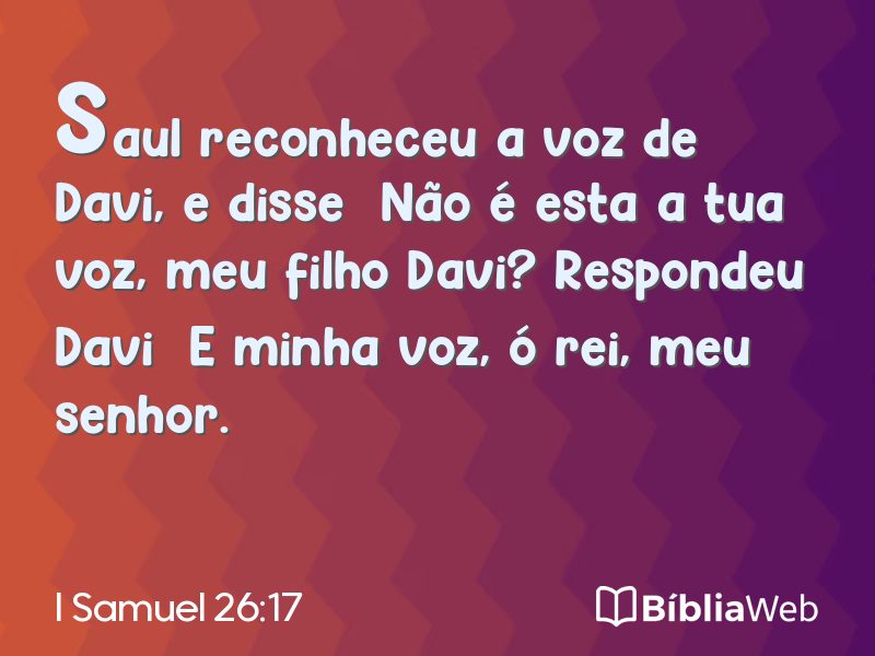 I Samuel 26:17 em imagem para compartilhar