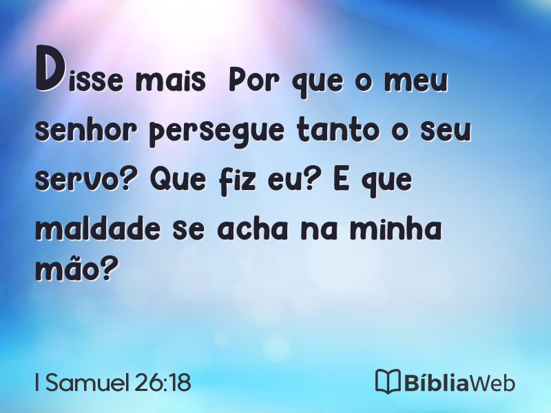 I Samuel 26:18 em imagem para compartilhar