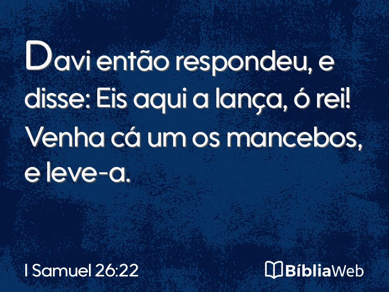 I Samuel 26:22 em imagem para compartilhar