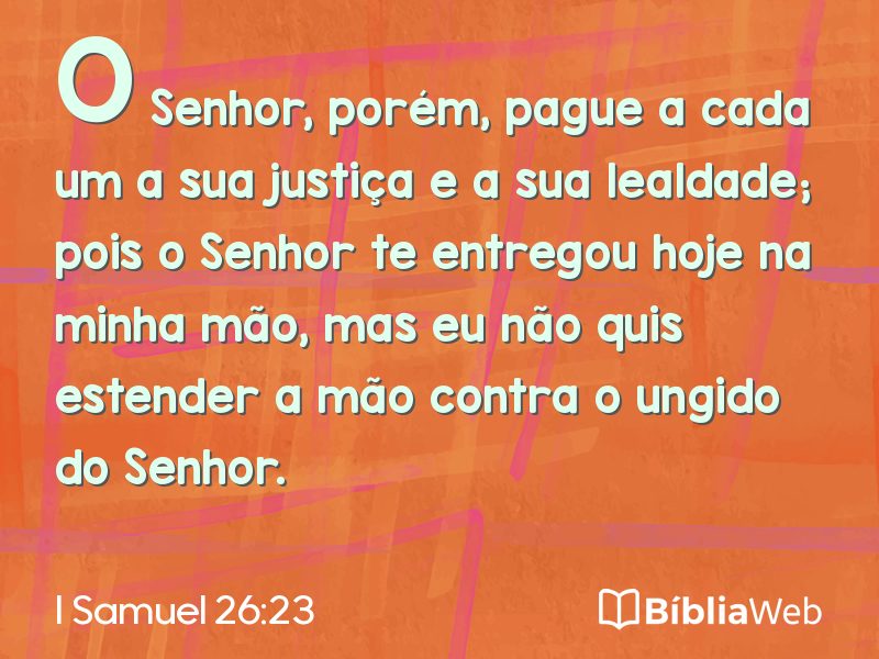I Samuel 26:23 em imagem para compartilhar
