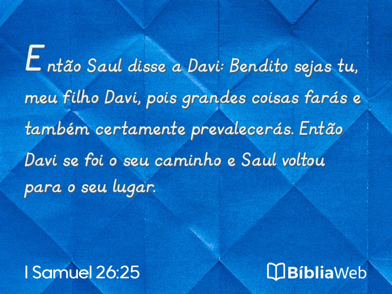 I Samuel 26:25 em imagem para compartilhar