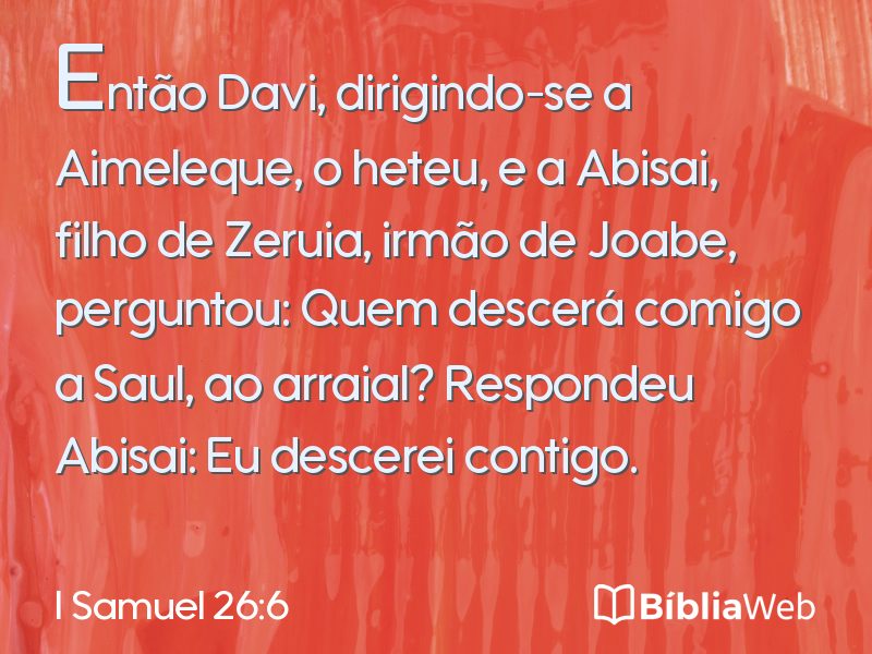 I Samuel 26:6 em imagem para compartilhar
