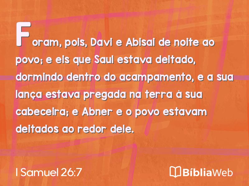 I Samuel 26:7 em imagem para compartilhar