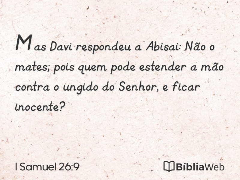 I Samuel 26:9 em imagem para compartilhar