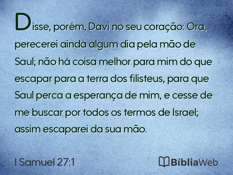 I Samuel 27:1 em imagem para compartilhar