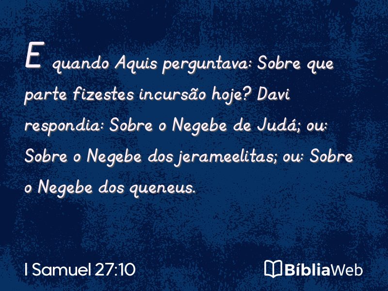 I Samuel 27:10 em imagem para compartilhar