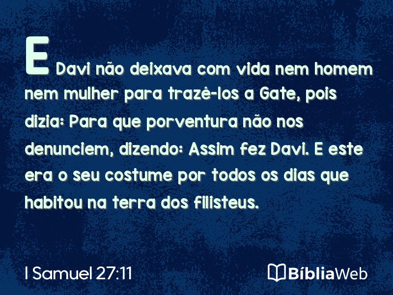 I Samuel 27:11 em imagem para compartilhar