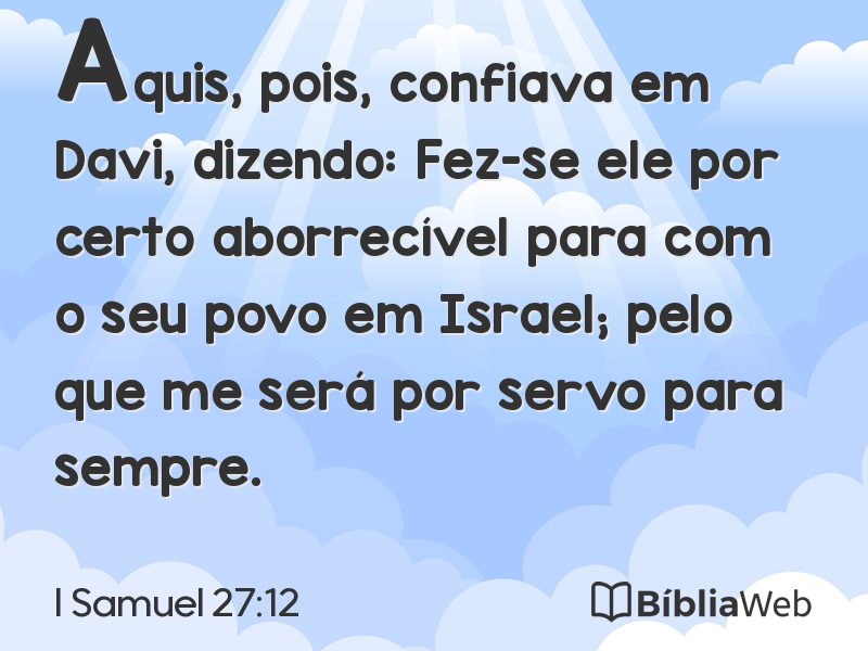 I Samuel 27:12 em imagem para compartilhar