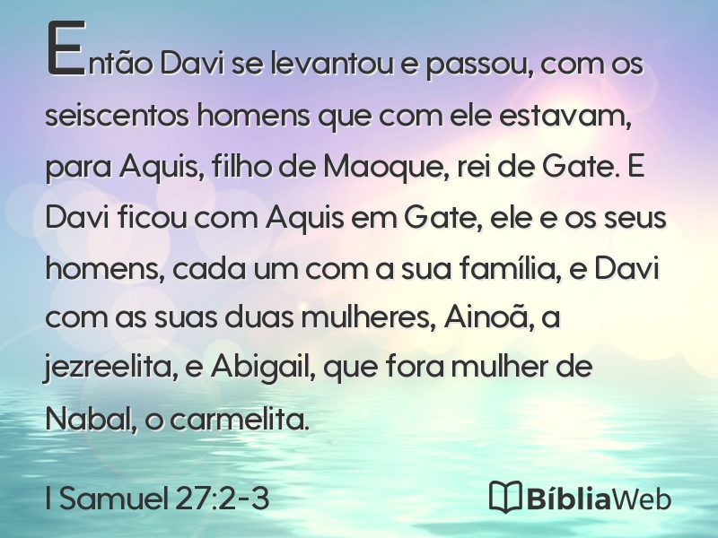I Samuel 27:2-3 em imagem para compartilhar