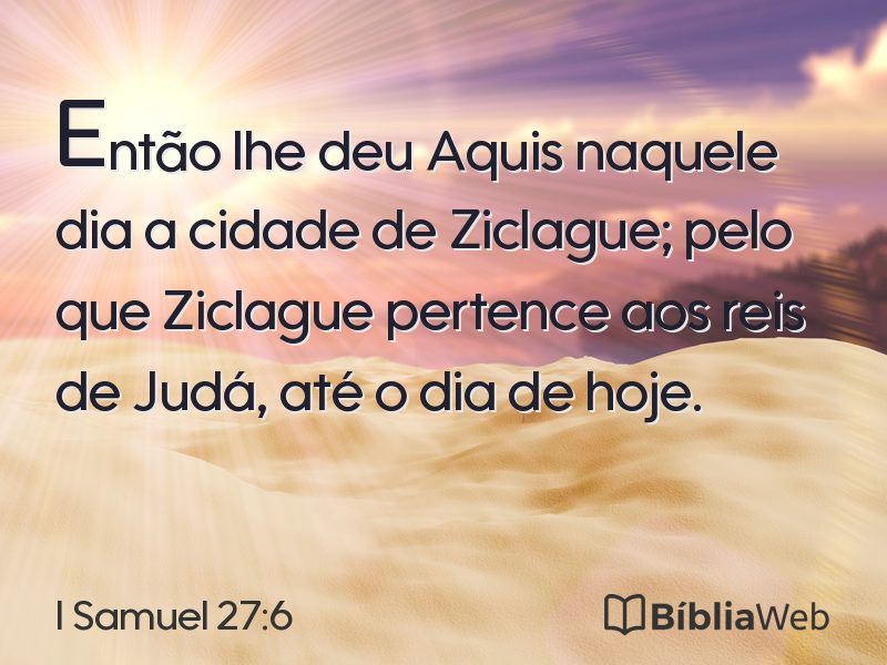 I Samuel 27:6 em imagem para compartilhar