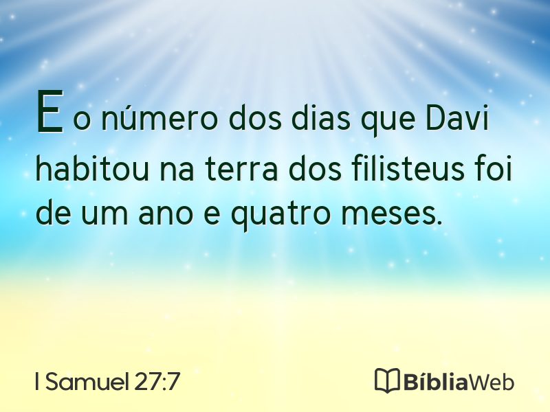 I Samuel 27:7 em imagem para compartilhar