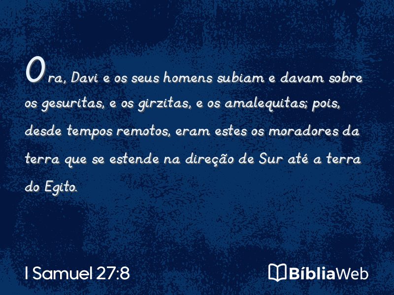 I Samuel 27:8 em imagem para compartilhar