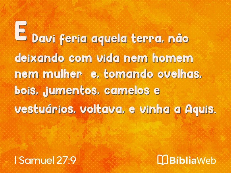 I Samuel 27:9 em imagem para compartilhar
