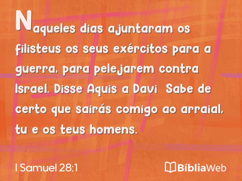 I Samuel 28:1 em imagem para compartilhar