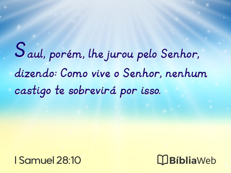 I Samuel 28:10 em imagem para compartilhar