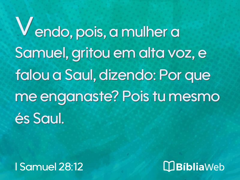 I Samuel 28:12 em imagem para compartilhar
