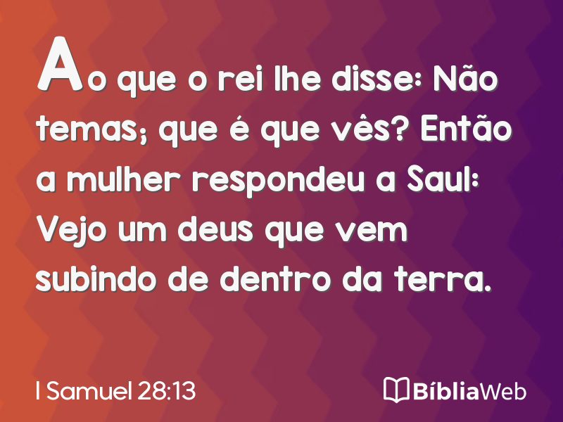 I Samuel 28:13 em imagem para compartilhar
