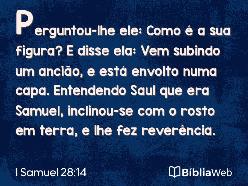 I Samuel 28:14 em imagem para compartilhar