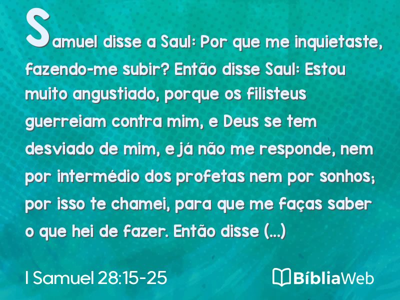 I Samuel 28:15-25 em imagem para compartilhar