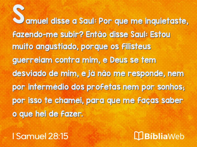 I Samuel 28:15 em imagem para compartilhar