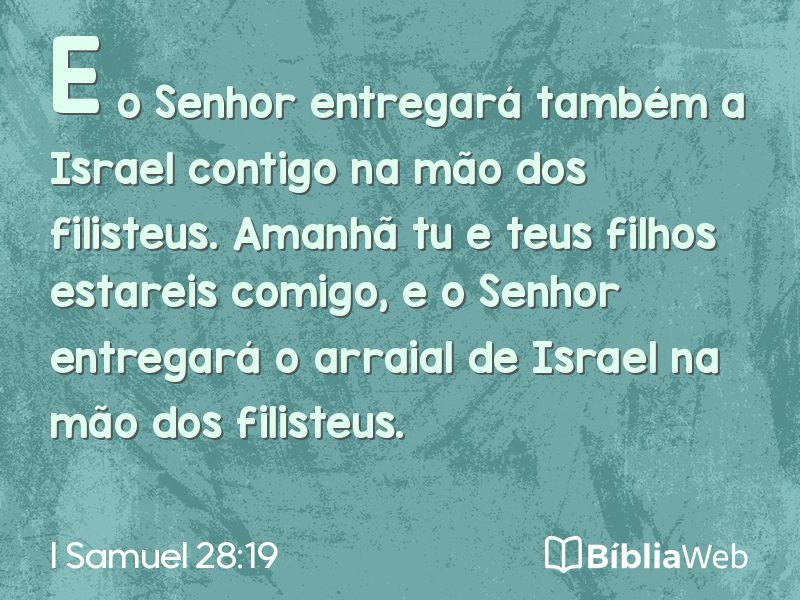 I Samuel 28:19 em imagem para compartilhar