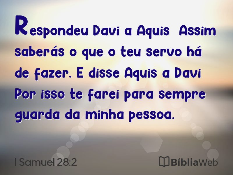I Samuel 28:2 em imagem para compartilhar
