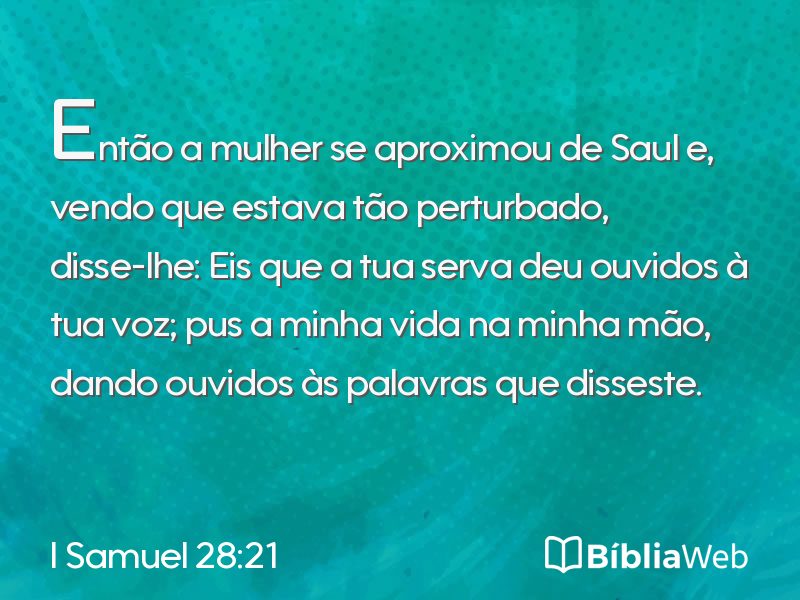 I Samuel 28:21 em imagem para compartilhar