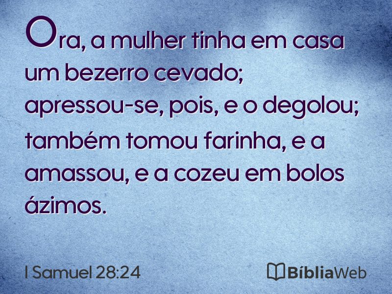 I Samuel 28:24 em imagem para compartilhar