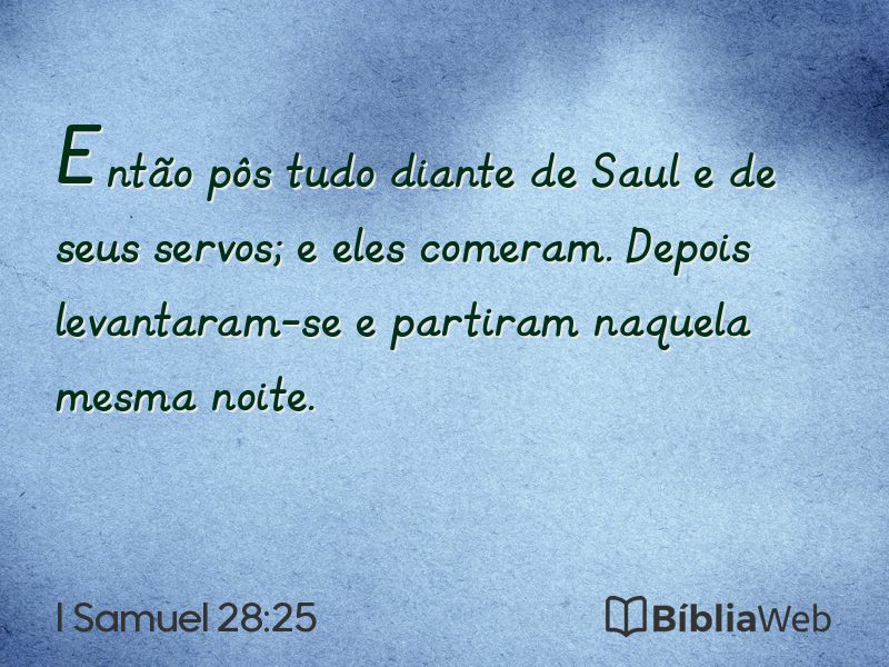 I Samuel 28:25 em imagem para compartilhar