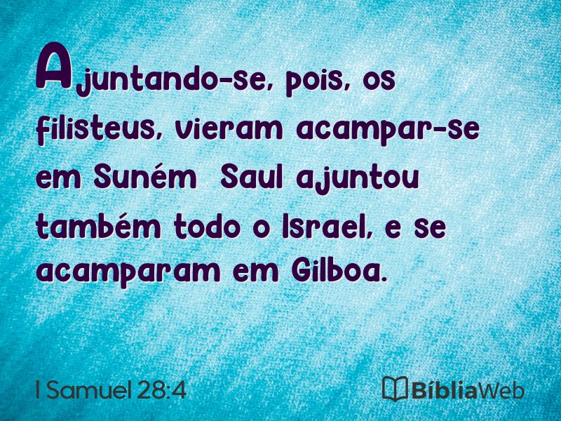 I Samuel 28:4 em imagem para compartilhar
