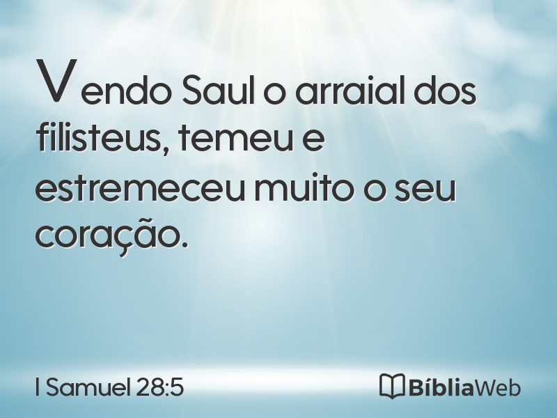 I Samuel 28:5 em imagem para compartilhar