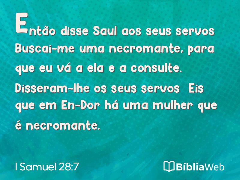 I Samuel 28:7 em imagem para compartilhar