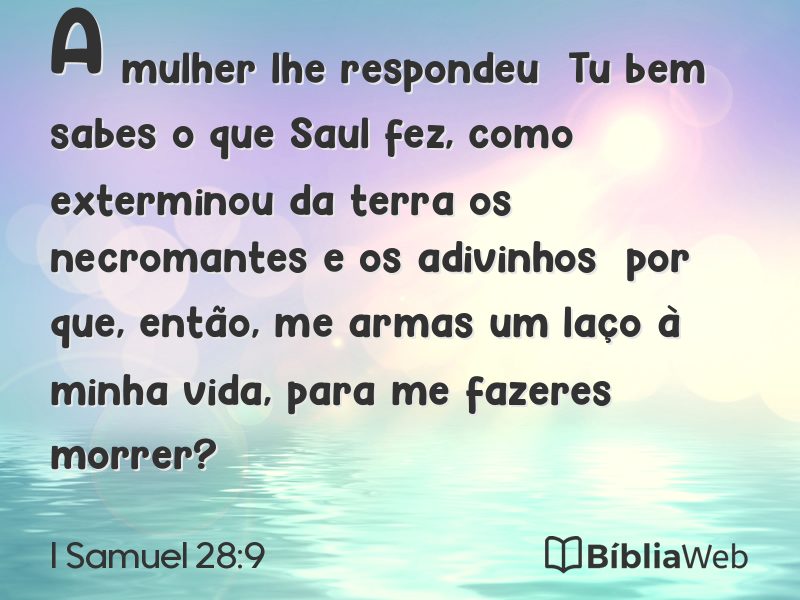I Samuel 28:9 em imagem para compartilhar