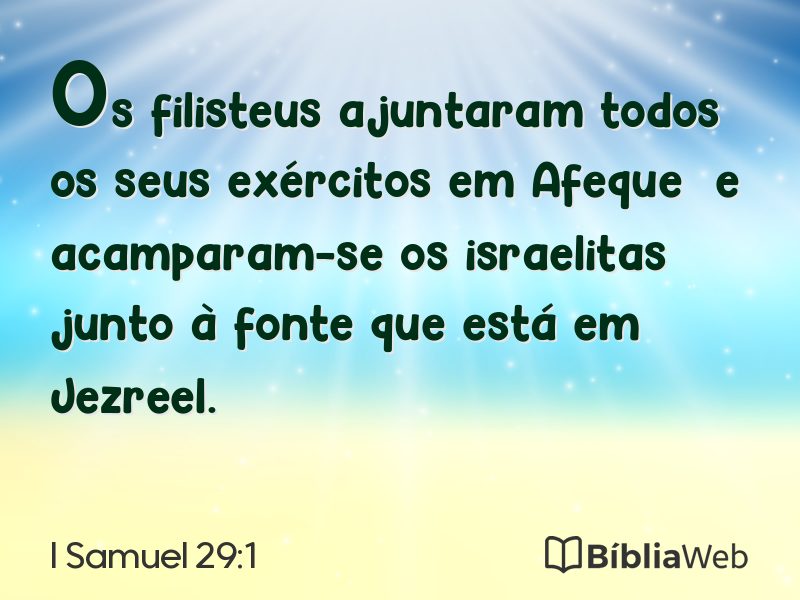 I Samuel 29:1 em imagem para compartilhar