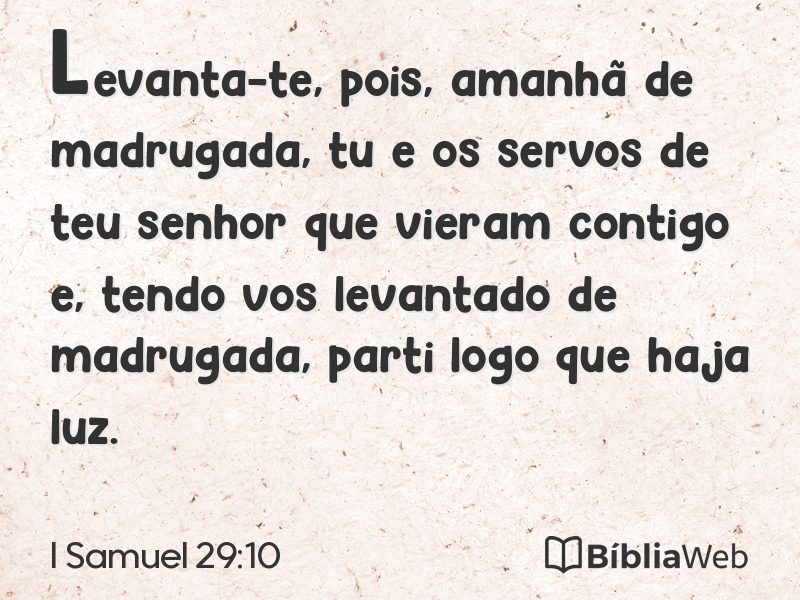 I Samuel 29:10 em imagem para compartilhar