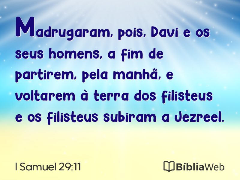 I Samuel 29:11 em imagem para compartilhar