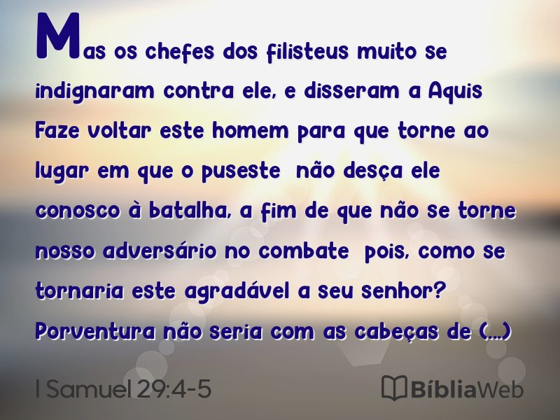 I Samuel 29:4-5 em imagem para compartilhar