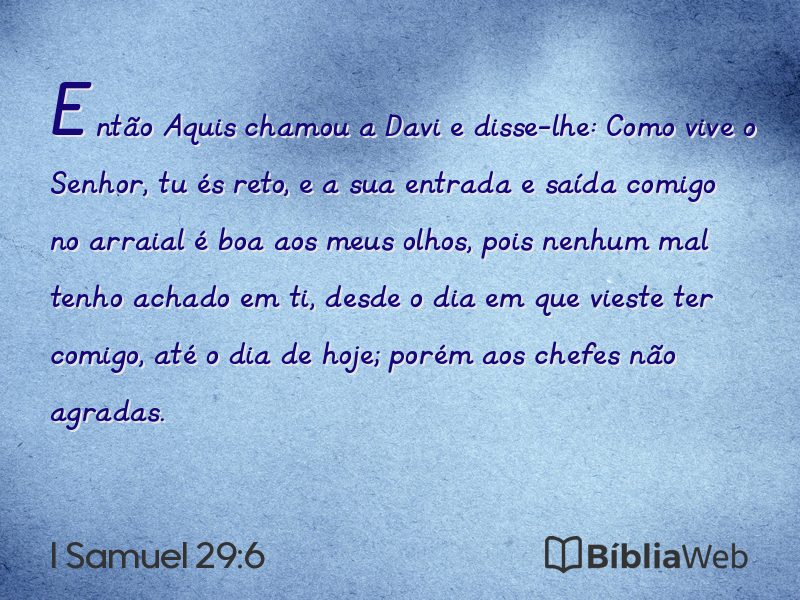 I Samuel 29:6 em imagem para compartilhar