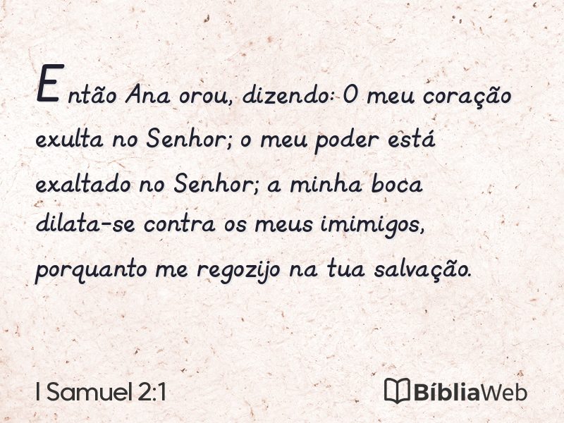 I Samuel 2:1 em imagem para compartilhar