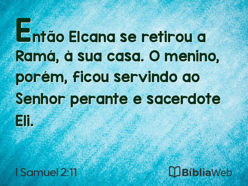 I Samuel 2:11 em imagem para compartilhar