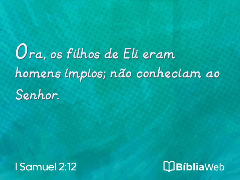 I Samuel 2:12 em imagem para compartilhar