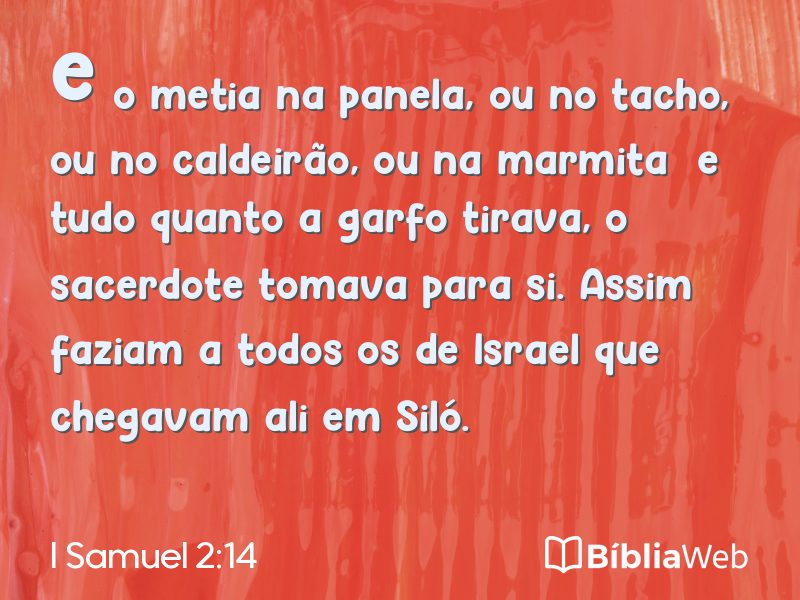 I Samuel 2:14 em imagem para compartilhar