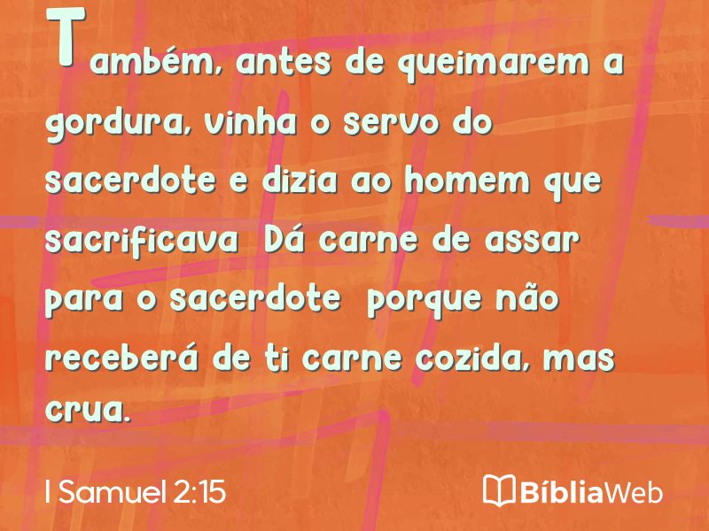 I Samuel 2:15 em imagem para compartilhar